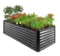 Outdoor Metal Raised Garden Bed,&nbsp;8x4x2ft