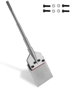 Firecore SDS Max Floor Scraper, 6-in Wide Tile Removal Bit with Long Handle and Heavy Duty Blade  