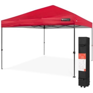 One-Person Setup Instant Pop Up Canopy w/ Wheeled Bag - 10x10ft. Appears New