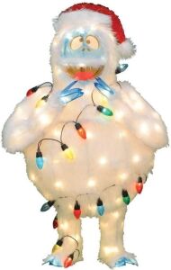 ProductWorks 32-Inch Pre-Lit Rudolph The Red-Nosed Reindeer Bumble Christmas Yard Decoration - Appears New