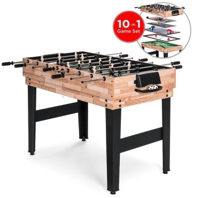 2x4ft 10-in-1 Combo Game Table Set w/ Billiards, Foosball, Ping Pong, & More. Appears New