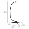 Curved Hanging Hammock C-Stand w/ Steel Frame, Weather-Resistant Finish. Appears New