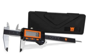 6.1-Inch Stainless Steel Water-Resistant Digital Caliper with LCD Readout and Storage Case, IP54 Rated,Appears New