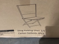 Set of 6 Sling Folding Chairs&nbsp;