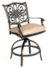 Set of 2 Outdoor&nbsp;High-Seating Swivel Chairs with Alumicast Back Accents