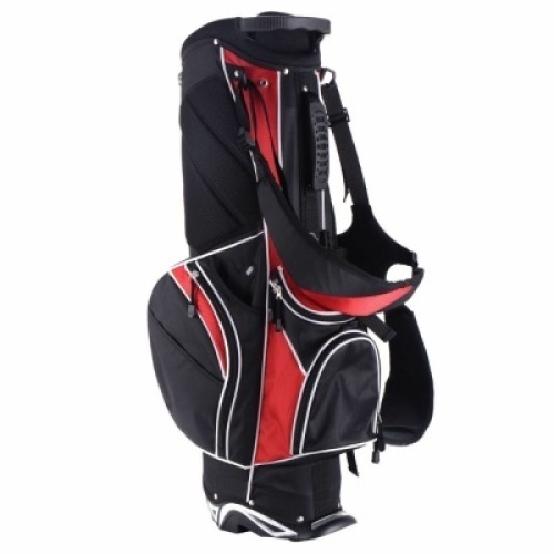 Golf Stand Cart Bag w/ 6 Way Divider Carry Pockets 