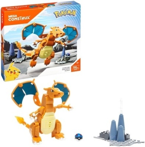 Mega Construx Pokemon Charizard Construction Set with character figures, Building Toys for Kids 198 Pieces. NEW