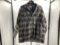 Bob Timberlake Plaid Insulated Flannel, Button Broken, Ecommerce Return