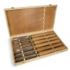 6-Piece Artisan Chisel Set with 6-Inch High-Speed Steel Blades and 10-Inch England Beech Handles