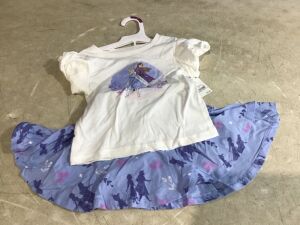 Case of Girls Frozen 2 Piece Skort & Shirt, Size 3T