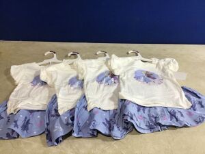 Lot of (4) Girls Frozen 2 Piece Skort & Shirt, Size 3T