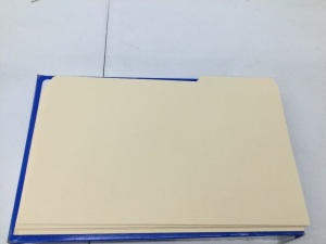 File Folders, Assorted Tabs, 1/3-Cut , Legal Size, Manila, 100/Box ,New