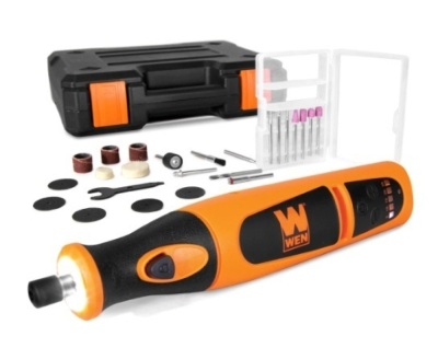 WEN 23072 Variable Speed Lithium-Ion Cordless Rotary Tool Kit with 24-Piece Accessory Set, Charger, and Carrying Case 