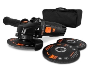 WEN 94475 7.5-Amp 4-1/2-Inch Angle Grinder with Reversible Handle, Three Grinding Discs, and Carrying Case