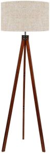 LEPOWER Wood Tripod Floor Lamp 