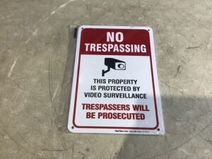 Lot of (48) Video Surveillance No Trespassing Signs 