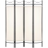 4-Panel Folding Privacy Screen Room Divider Decoration Accent, 6ft