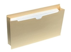 Quill Brand® Reinforced File Jacket, 2" Expansion, Legal Size, Manila, 50/Box (4950), APPEARS NEW