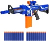 Kids Motorized Foam Dart Blaster, Toy Combat Battle Set w/ Electric Motor, High-Capacity Drum, 20 Soft Darts, Long Distance Shooting