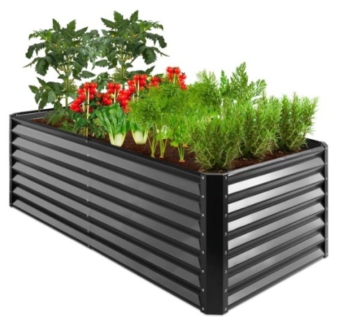 Outdoor Metal Raised Garden Bed for Vegetables, Flowers, Herbs - 6x3x2ft, Appears New