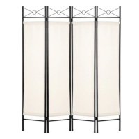 4-Panel Folding Privacy Screen Room Divider Decoration Accent, 6ft, Appears New