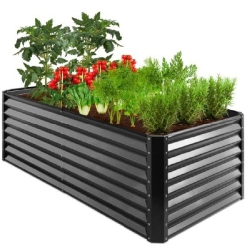 Outdoor Metal Raised Garden Bed for Vegetables, Flowers, Herbs - 6x3x2ft, Appears New