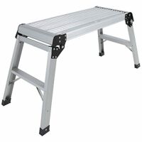Lot of (3)&nbsp;Aluminum Platform Drywall Step Up Folding Work Bench Stools