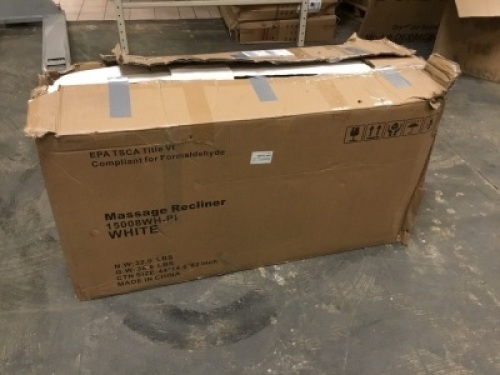 Power Reclining Heated Massage Chair. E-Commerce return. Untested