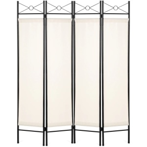 4-Panel Folding Privacy Screen Room Divider Decoration Accent, 6ft