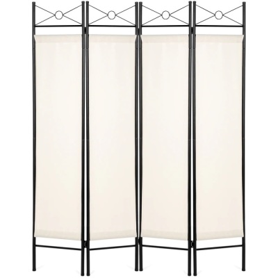 4-Panel Folding Privacy Screen Room Divider Decoration Accent, 6ft