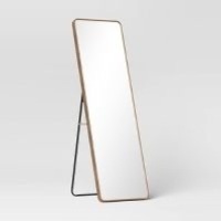 18' x 60" Metal Aluminum Cheval Floor Mirror Brass - Threshold 