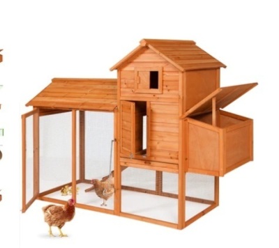 Multi-Level Wooden Chicken Coop, 80in