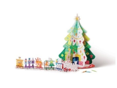 Mondo Llama Color-Your-Own Train & Tree, Large