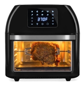 16.9qt 1800W 10-in-1 Family Size Air Fryer Countertop Oven, Rotisserie & Dehydrator, Black