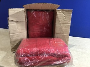 Case of (12) Red Bath Towels