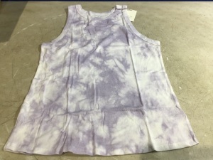 Case of (6) Purple Tie Dye Tank Tops, Size 1X 