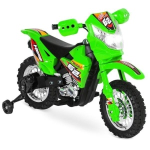 6V Kids Electric Ride-On Motorcycle Toy w/ Training Wheels, Lights, Music. Appears New