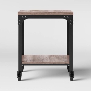 Jackman Industrial Wood End Table