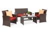 3-Piece Outdoor Wicker Conversation Patio Set