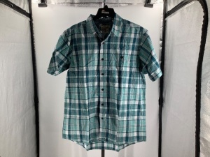 RedHead, Large, Sea Green Plaid, RH SS Madr, Appears New 