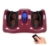 Therapeutic Foot Massager w/ High Intensity Rollers, Remote & 3 Modes, Burgundy