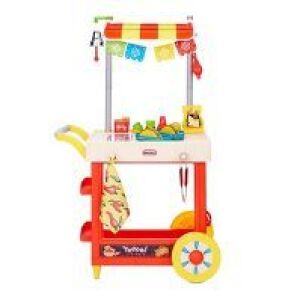 Little Tikes Ultimate Role Play Taco Cart with 25 Accessories and Chalkboard