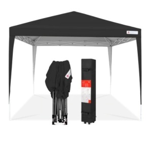 Outdoor Portable Pop Up Canopy Tent w/ Carrying Case, 10x10ft, Black