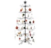 Wrought Iron Christmas Tree Ornament Display w/ Easy Assembly & Stand, 6ft, Black