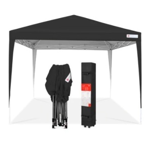 Outdoor Portable Pop Up Canopy Tent w/ Carrying Case, 10x10ft, Black