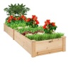 8x2ft Wooden Raised Garden Bed Planter