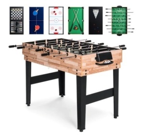 10-in-1 Combo Game Table Set w/ Pool, Foosball, Ping Pong & Chess, 2x4ft