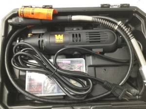 1-Amp Variable Speed Rotary Tool with 100+ Accessories, Carrying Case and Flex Shaft,Appears New