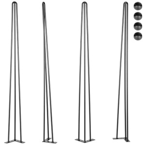 30" Coffee Table Metal Hairpin Legs Solid Carbon Steel Bar Black Set Of 4. Appear New 