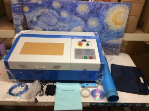 40W CO2 Laser Engraver Cutting Machine with USB Interface. Unknown and Untested Condition. E-Commerce Return